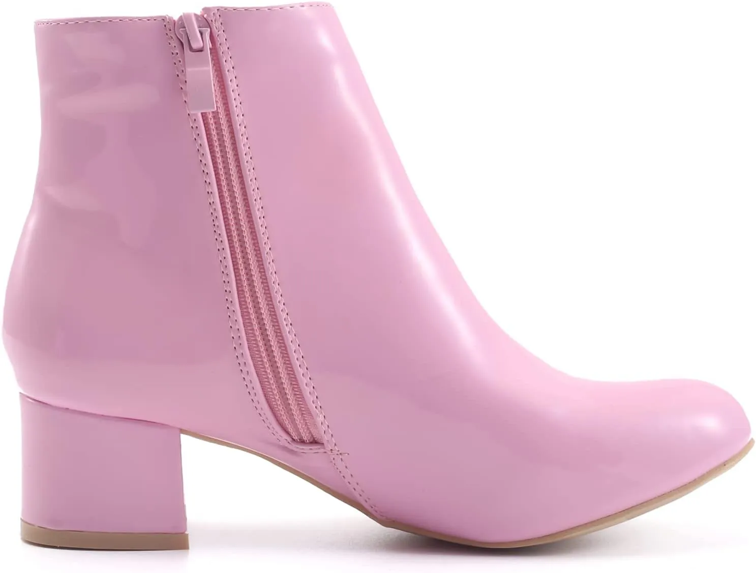 LIURUIJIA Women's Suede Ankle Boots Low Heel Leather Booties Side Zippers Round Toe Short Boots