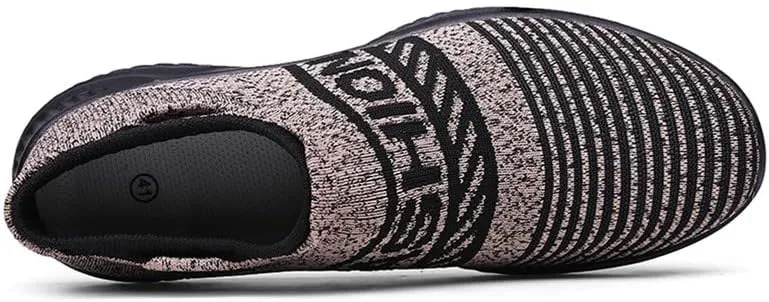 LLTMALL Non-Slip Sock Walking Sneakers Lightweight Knit Athletic Casual Slip-on Shoes for Women