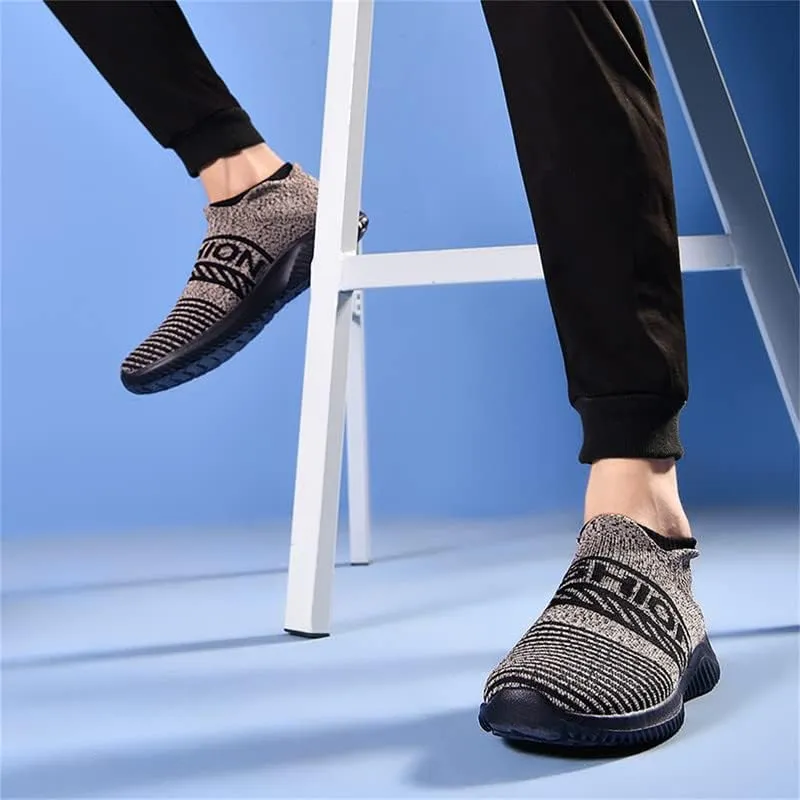 LLTMALL Non-Slip Sock Walking Sneakers Lightweight Knit Athletic Casual Slip-on Shoes for Women