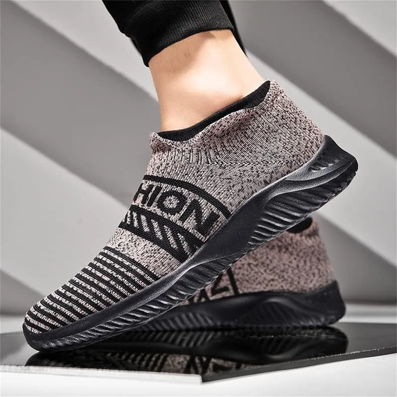 LLTMALL Non-Slip Sock Walking Sneakers Lightweight Knit Athletic Casual Slip-on Shoes for Women