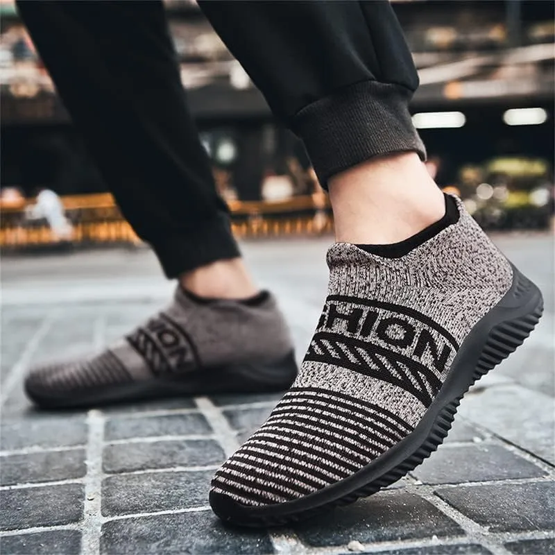 LLTMALL Non-Slip Sock Walking Sneakers Lightweight Knit Athletic Casual Slip-on Shoes for Women