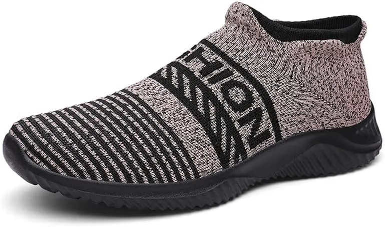 LLTMALL Non-Slip Sock Walking Sneakers Lightweight Knit Athletic Casual Slip-on Shoes for Women