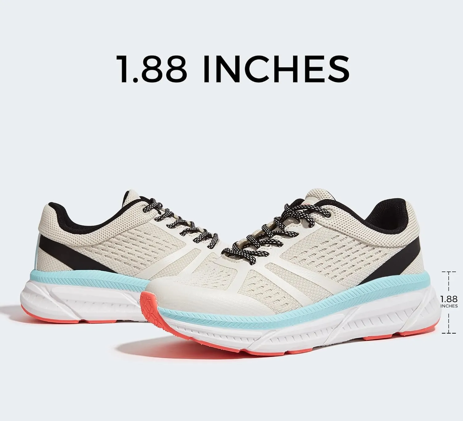 LUCKY STEP Women Walking Running Shoes Comfortable Hiking Shoes Breathable Non Slip Chunky Tennis Cross Training Workout Athletic Gym Sneakers