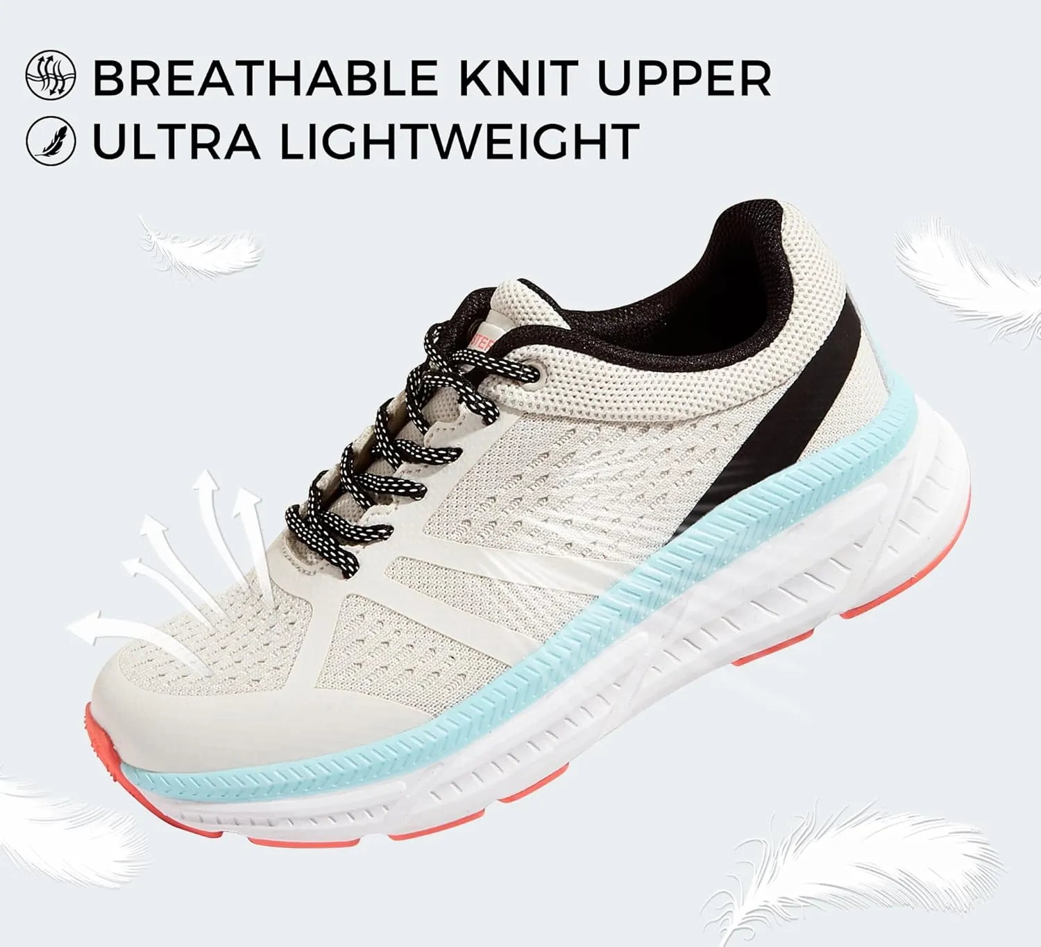LUCKY STEP Women Walking Running Shoes Comfortable Hiking Shoes Breathable Non Slip Chunky Tennis Cross Training Workout Athletic Gym Sneakers
