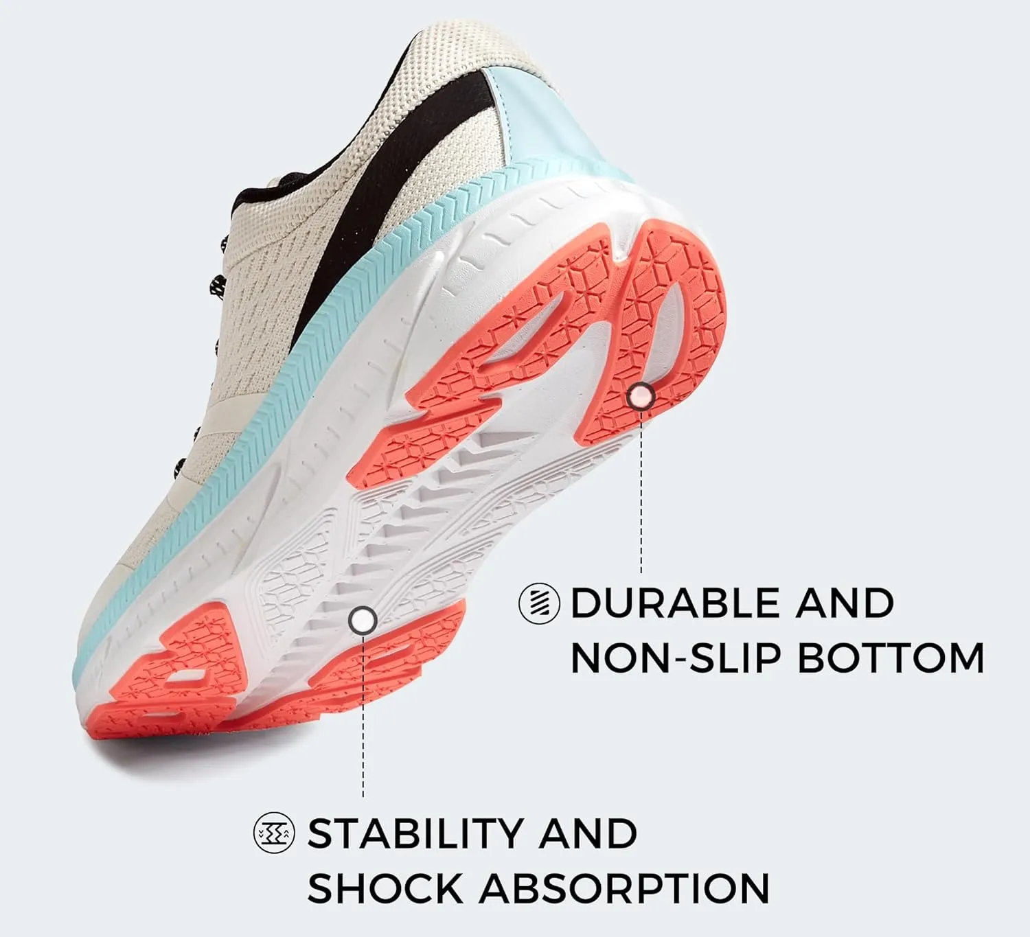 LUCKY STEP Women Walking Running Shoes Comfortable Hiking Shoes Breathable Non Slip Chunky Tennis Cross Training Workout Athletic Gym Sneakers