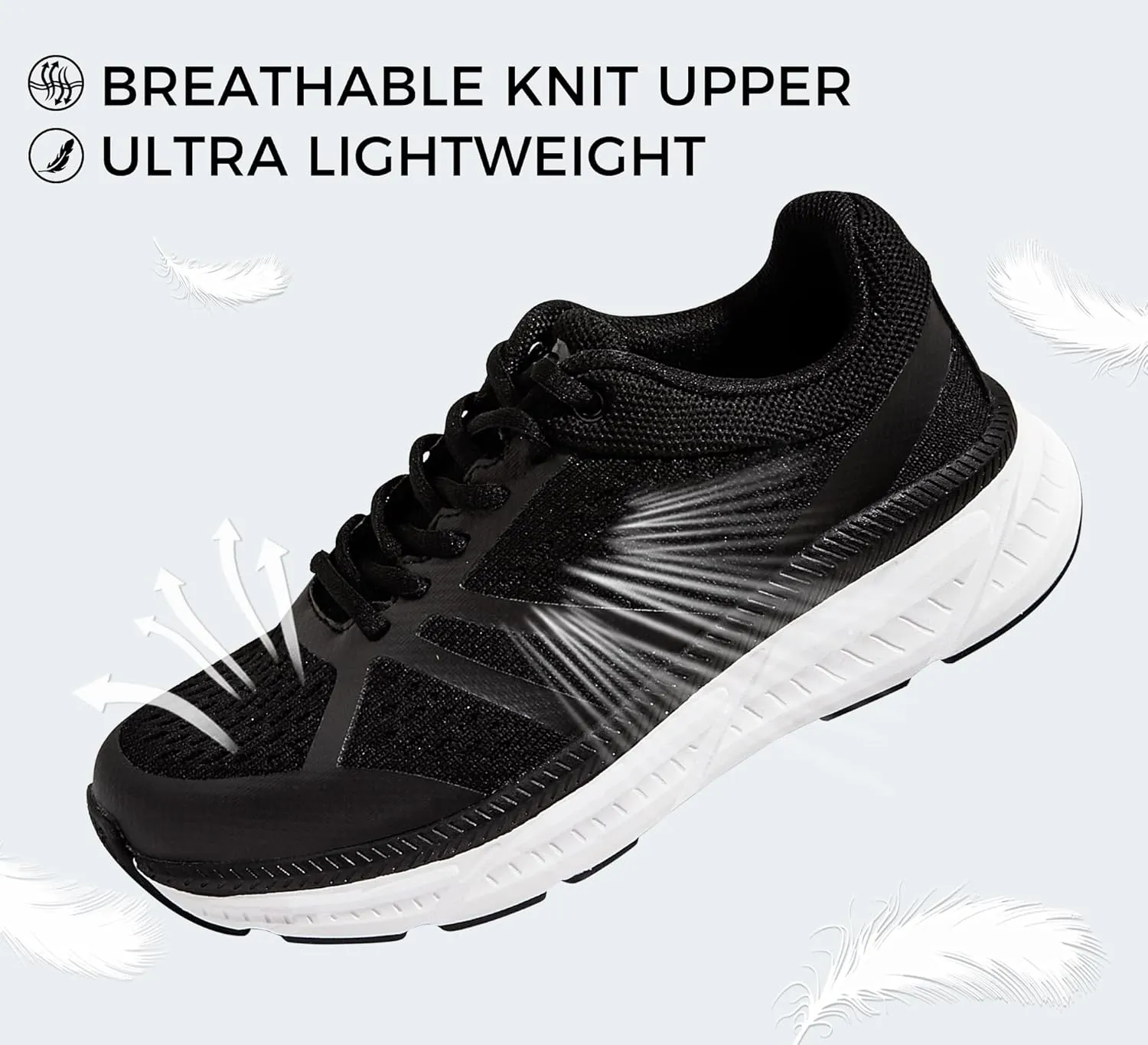 LUCKY STEP Women Walking Running Shoes Comfortable Hiking Shoes Breathable Non Slip Chunky Tennis Cross Training Workout Athletic Gym Sneakers