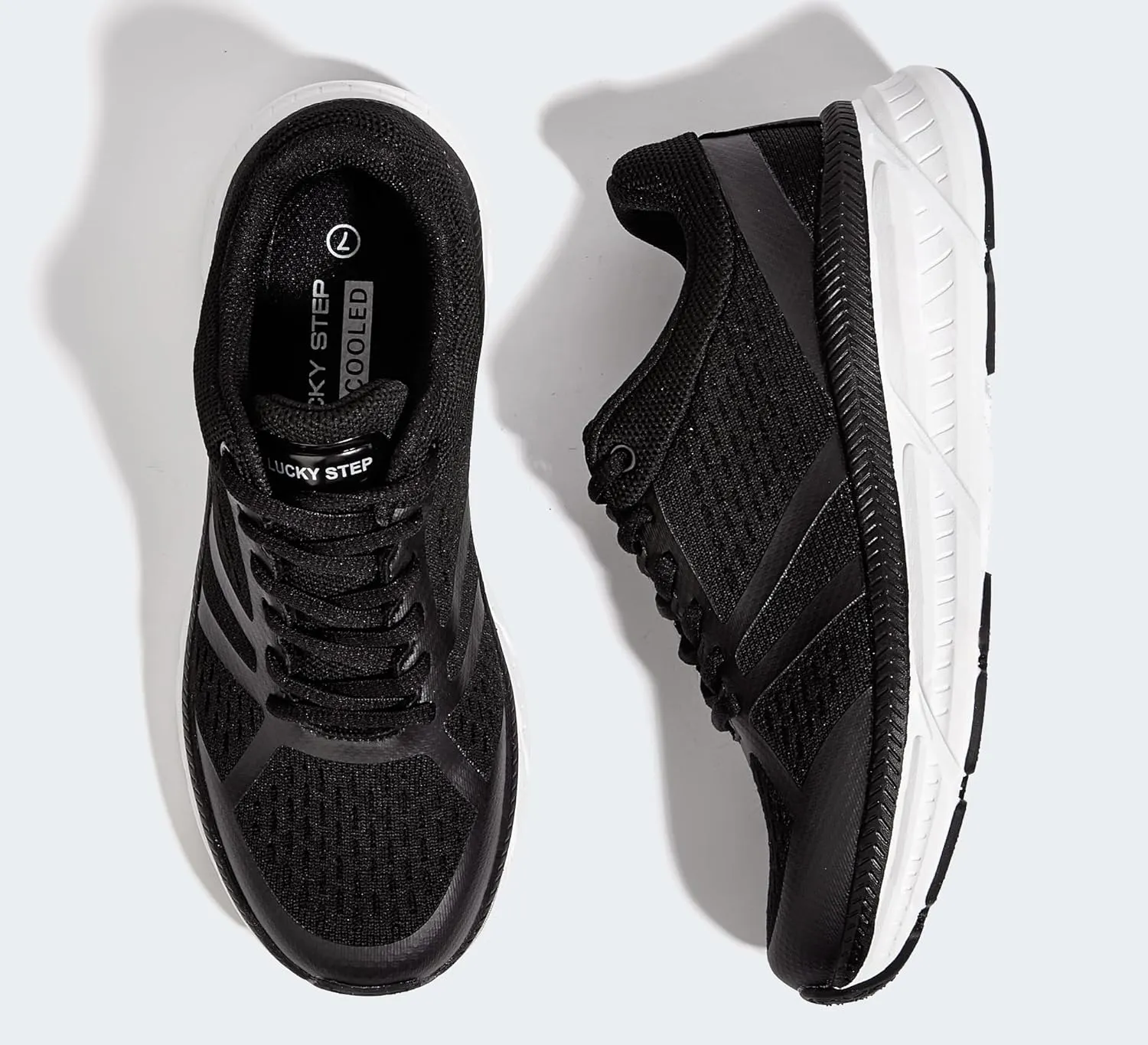 LUCKY STEP Women Walking Running Shoes Comfortable Hiking Shoes Breathable Non Slip Chunky Tennis Cross Training Workout Athletic Gym Sneakers