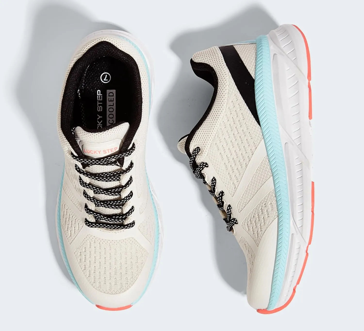 LUCKY STEP Women Walking Running Shoes Comfortable Hiking Shoes Breathable Non Slip Chunky Tennis Cross Training Workout Athletic Gym Sneakers