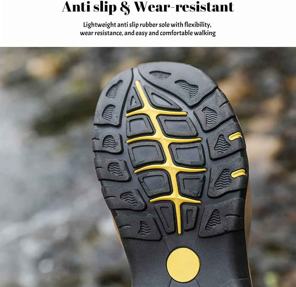 Maylrvjv Men's Outdoor Sports Sandals Lightweight Comfortable Hiking Walking Leather Casual Sandals Water Shoes