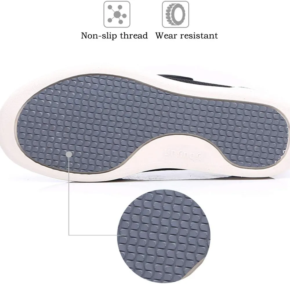 Mei MACLEOD Women's Wide Width Walking Shoes with Memory Foam Air Cushion Casual Sneakers Outdoor