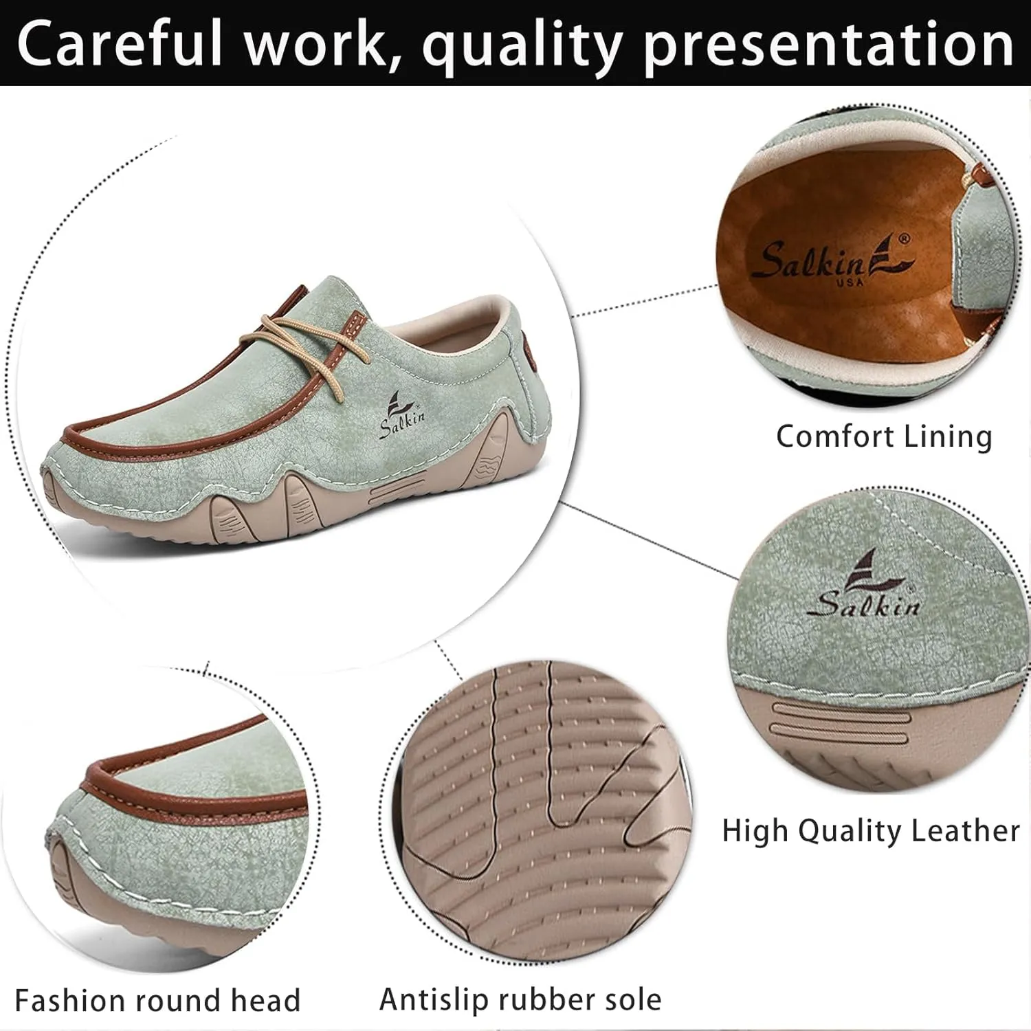 Men's Casual Wide Loafers Comfort Round Toe Slip On Faux Leather Walking Shoes Sofft Lightweight Moccasin Boat Shoes for House Outdoor Driving Travel