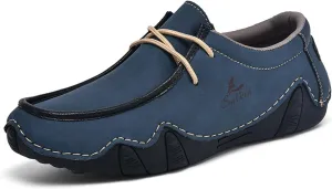 Men's Casual Wide Loafers Comfort Round Toe Slip On Faux Leather Walking Shoes Sofft Lightweight Moccasin Boat Shoes for House Outdoor Driving Travel