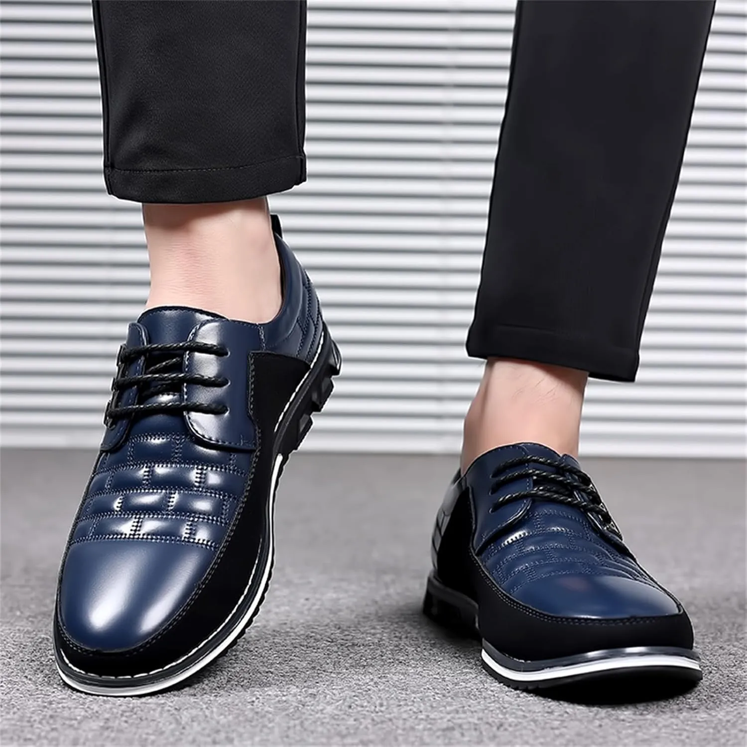 Mens Dress Shoes Fashion Business Casual Shoes Flats Sneakers Lace-up Formal Walking Shoes Wedding Shoes for Male