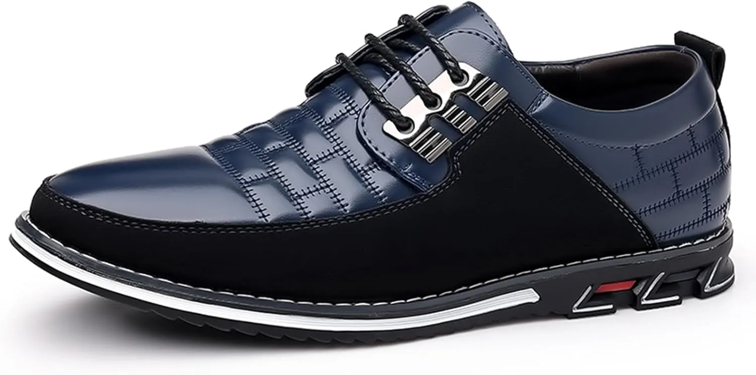 Mens Dress Shoes Fashion Business Casual Shoes Flats Sneakers Lace-up Formal Walking Shoes Wedding Shoes for Male