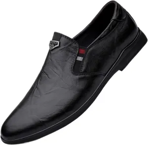 Mens Dress Shoes Luxury Cowhide Leather Loafers for Men Designer Slip-On Formal Moccasins Comfortable Platform Shoes