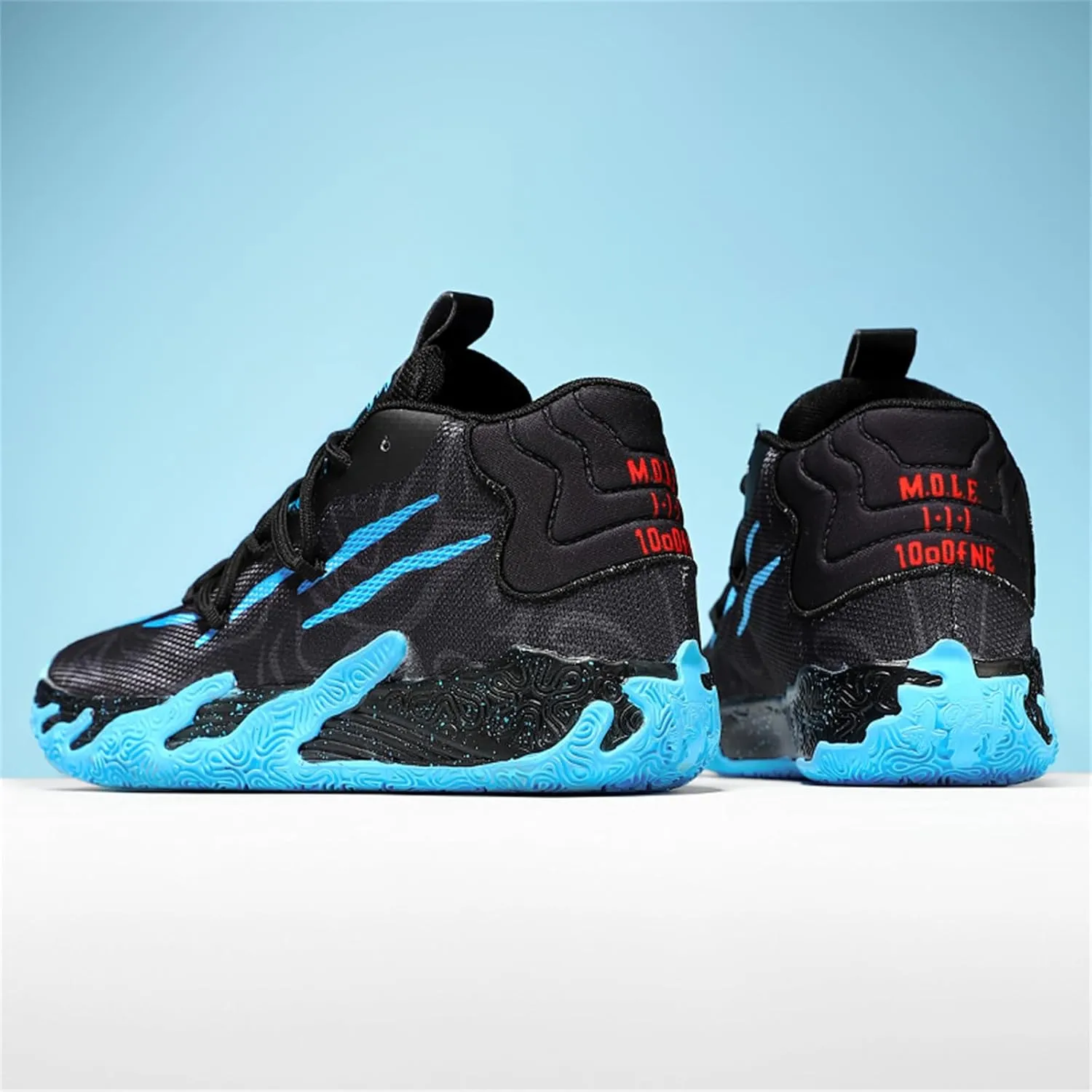 Men's Fashion High Top Lace Up Basketball Shoes Lightweight Non Slip Casual Outdoor Sneakers for Tennis Walking Volleyball