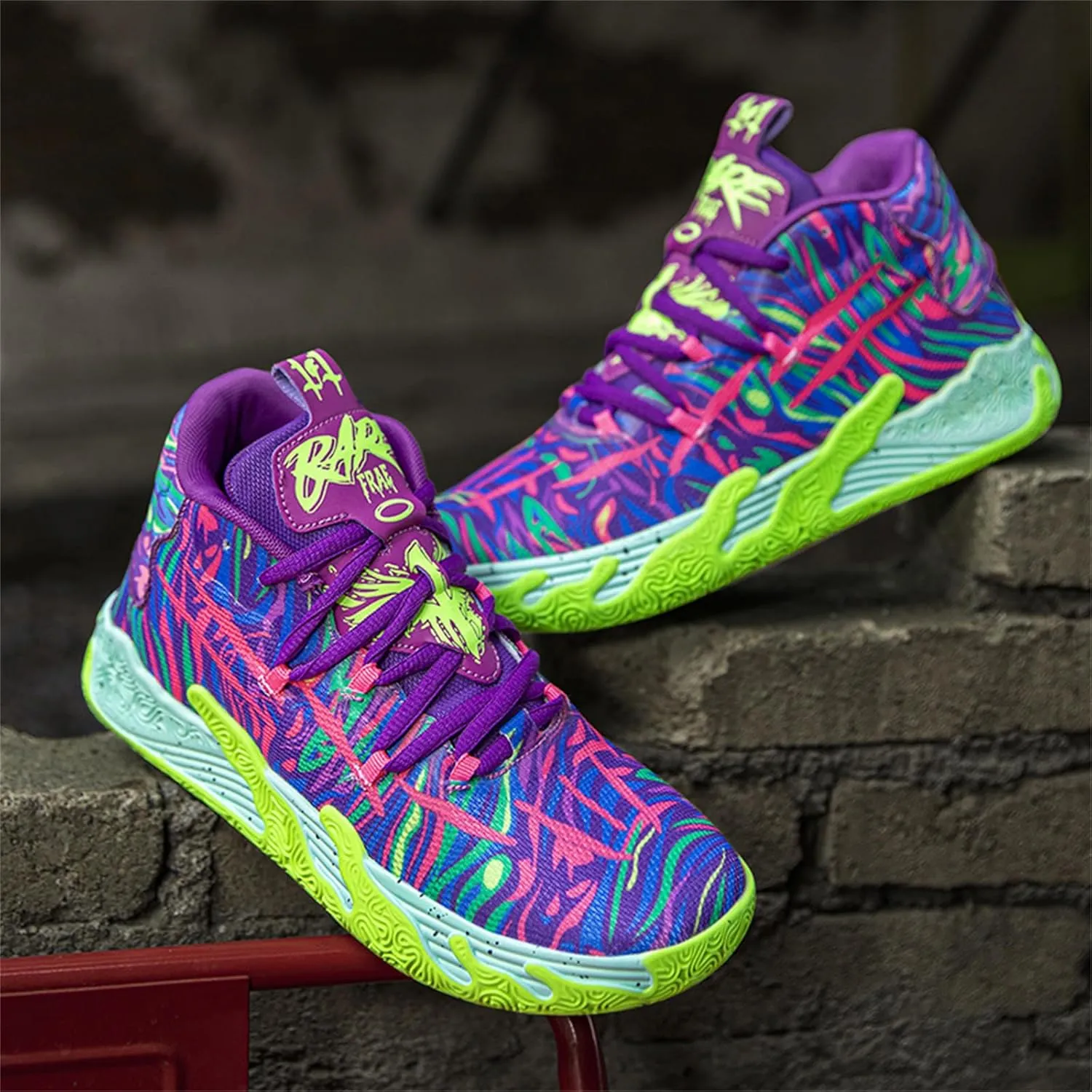 Men's Fashion High Top Lace Up Basketball Shoes Lightweight Non Slip Casual Outdoor Sneakers for Tennis Walking Volleyball