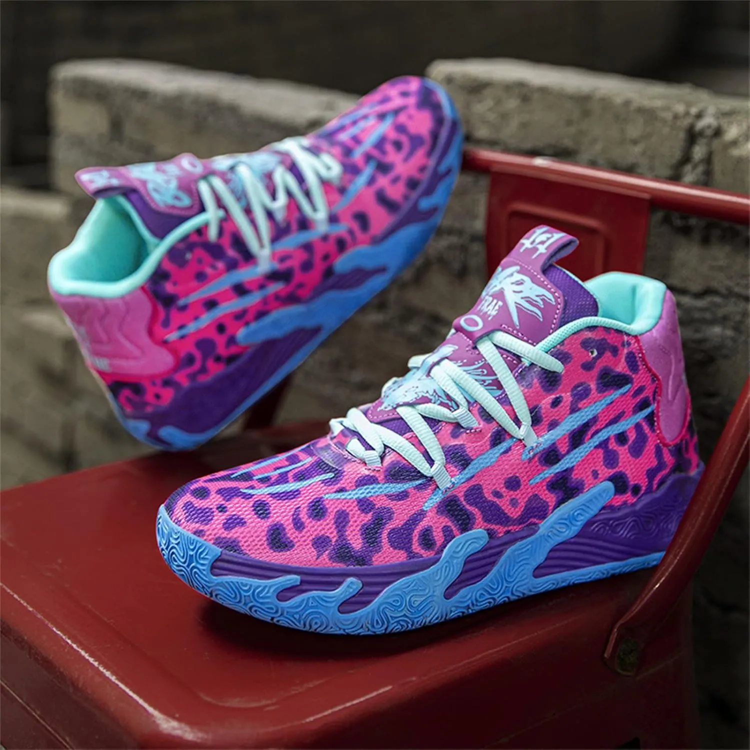 Men's Fashion High Top Lace Up Basketball Shoes Lightweight Non Slip Casual Outdoor Sneakers for Tennis Walking Volleyball