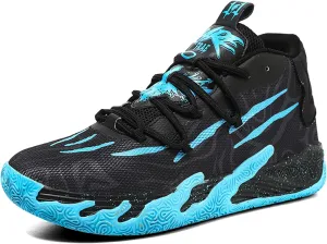 Men's Fashion High Top Lace Up Basketball Shoes Lightweight Non Slip Casual Outdoor Sneakers for Tennis Walking Volleyball
