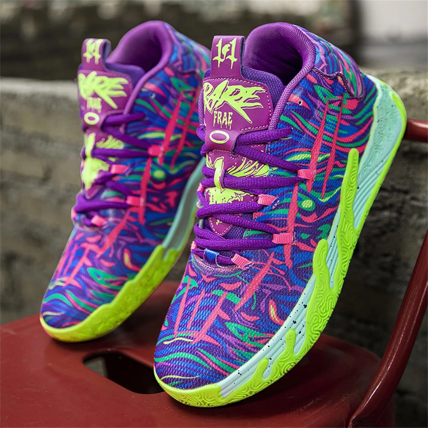 Men's Fashion High Top Lace Up Basketball Shoes Lightweight Non Slip Casual Outdoor Sneakers for Tennis Walking Volleyball