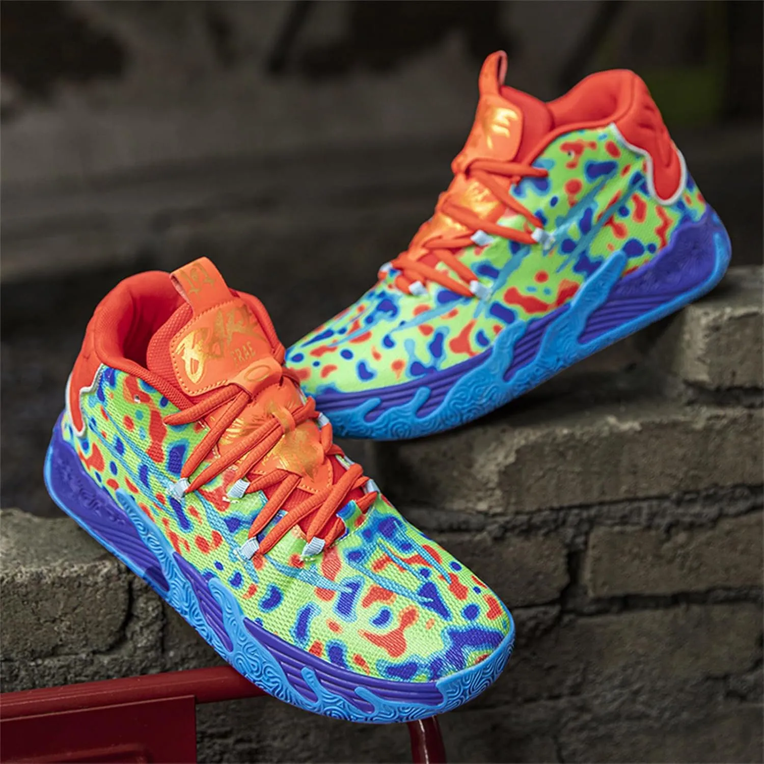 Men's Fashion High Top Lace Up Basketball Shoes Lightweight Non Slip Casual Outdoor Sneakers for Tennis Walking Volleyball