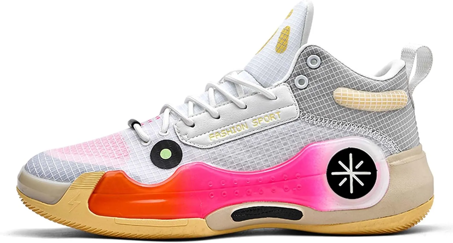 Men's High Top Basketball Shoes Fashion Breathable Sneakers Teenagers Training Competition Shoes Women's Outdoor Running Shoes Fashion Casual Walking Shoes