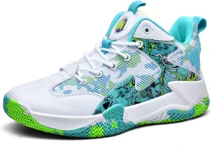 Men's High Top Breathable Mesh Basketball Shoes Fashion Non Slip Sports Sneakers Outdoor Running Training Volleyball Shoes