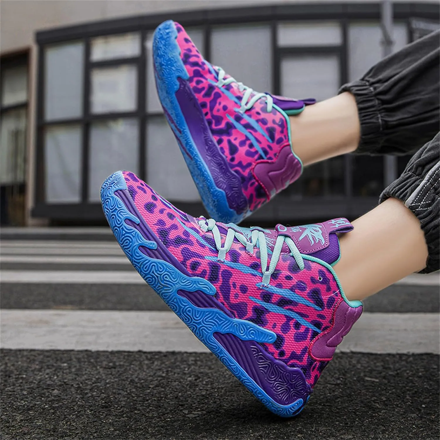 Men's Lace Up High Top Basketball Shoes Chinese Style Breathable Non Slip Outdoor Sneakers Cushioning Workout Shoes for Fitness Training Athletic