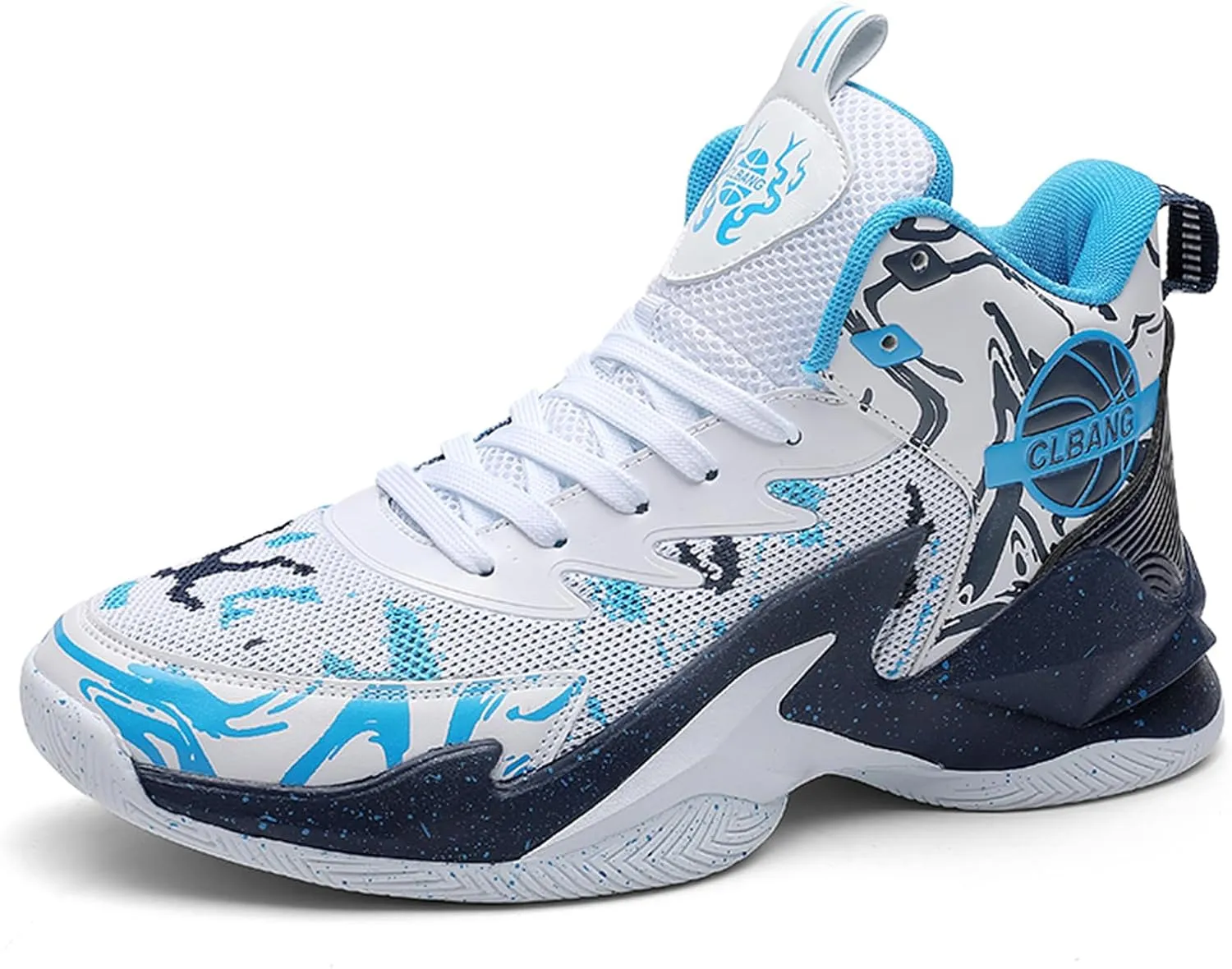 Men's Lace Up High Top Fashion Basketball Shoes with Arch Support Lightweight Non-Slip Running Tennis Sneakers Classic Chinese Trend Sports Shoes