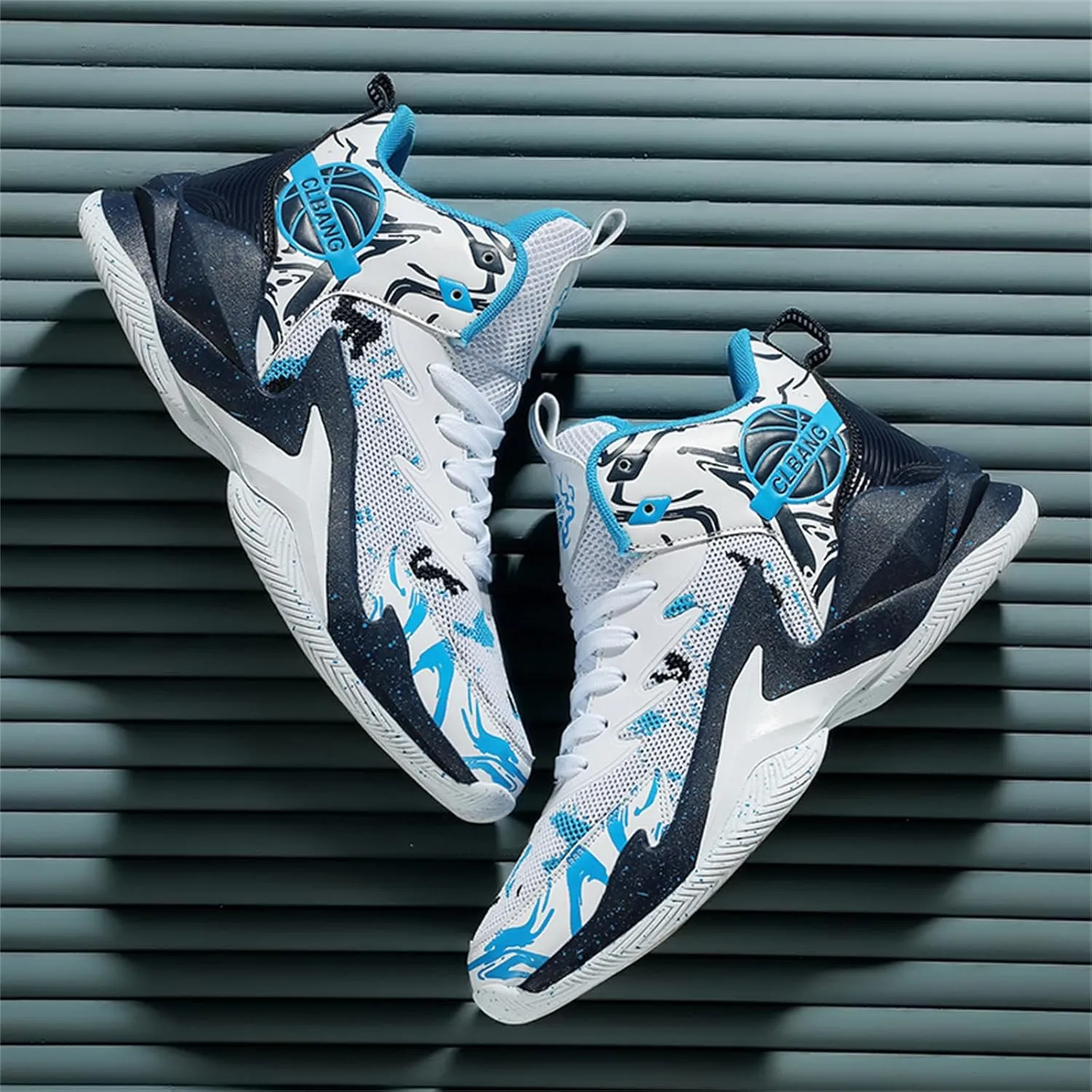 Men's Lace Up High Top Fashion Basketball Shoes with Arch Support Lightweight Non-Slip Running Tennis Sneakers Classic Chinese Trend Sports Shoes