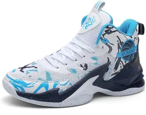 Men's Lace Up High Top Fashion Basketball Shoes with Arch Support Lightweight Non-Slip Running Tennis Sneakers Classic Chinese Trend Sports Shoes