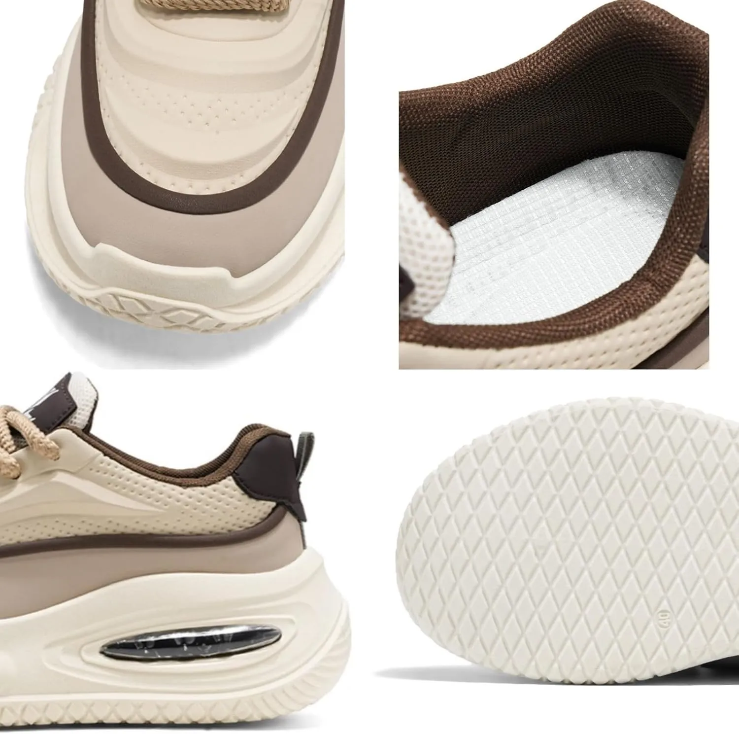 Mens Leather Lace Up Platform Sneakers with Fur Lined Casual Non-Slip Shock Absorbing Heighten Fashion Winter Warm Walking Workout Dad Shoes