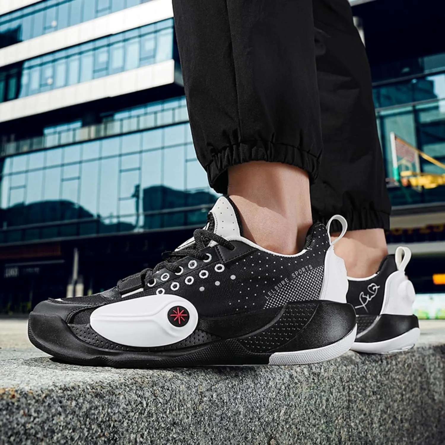 Men's Lightweight Mesh Platform Basketball Shoes Fashion High Top Non Slip Sport Sneakers for Walking Running Tennis Daily Driving