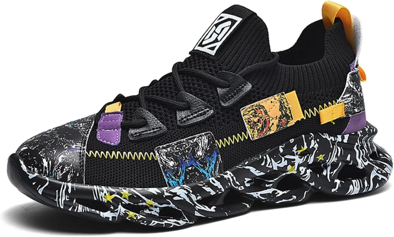 Men's Lightweight Shock - Absorbing Basketball Shoes, Breathable Blade - Style Sneakers, Suitable for Fitness, Tennis, Running and Walking.