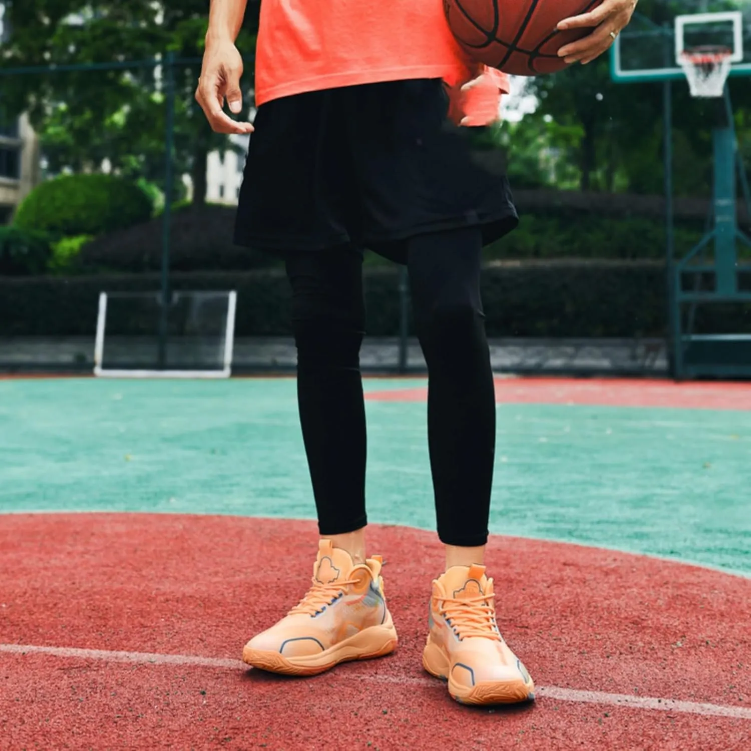 Mens Mid Top Breathable Mesh Lace Up Basketball Sport Shoes Fashion Classics Non Slip Chunky Sneakers for Walking Running Tennis Volleyball