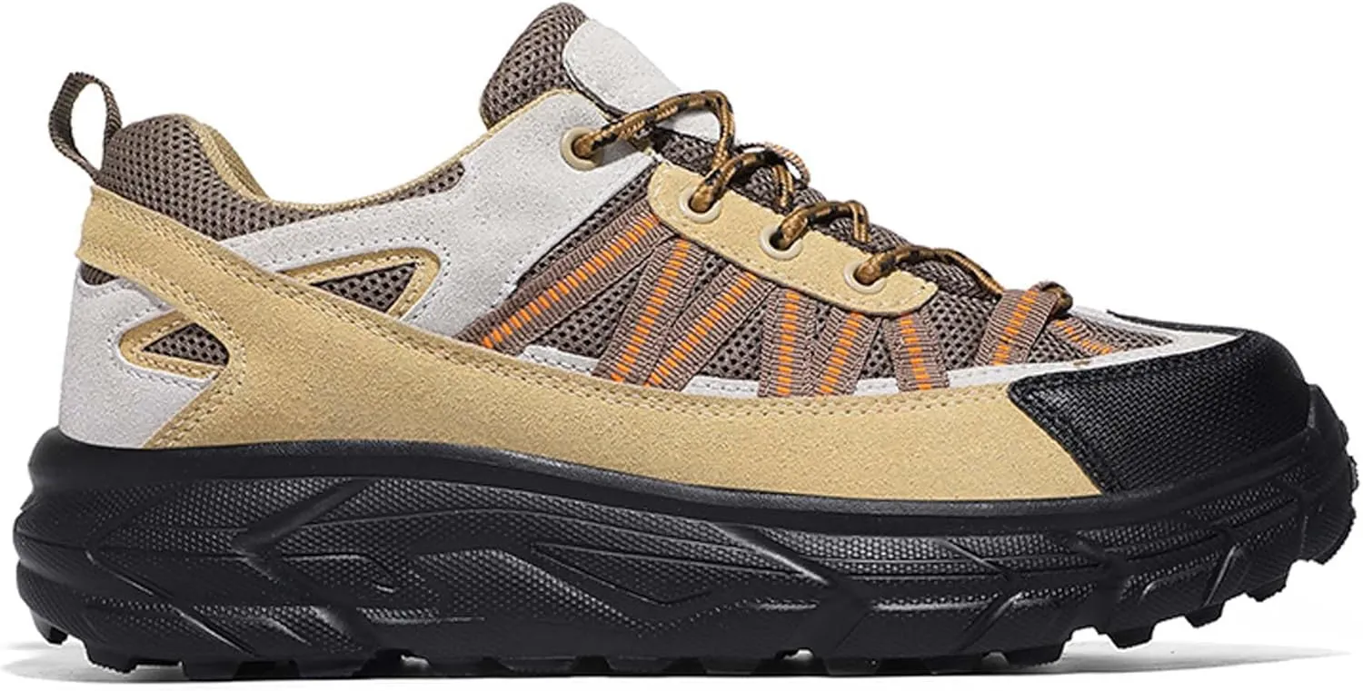 Men's Outdoor Lightweight Breathable Hiking Shoes,Non Slip Comfortabl Casual Trail Sneakers Ultra Light Rubber Sole