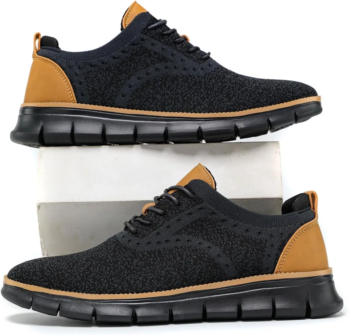 Mens Oxfords Lace-Up Lightweight Casual Walking Shoes Dress Shoes Fashion Sneakers Walking Shoes