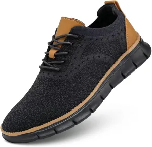 Mens Oxfords Lace-Up Lightweight Casual Walking Shoes Dress Shoes Fashion Sneakers Walking Shoes