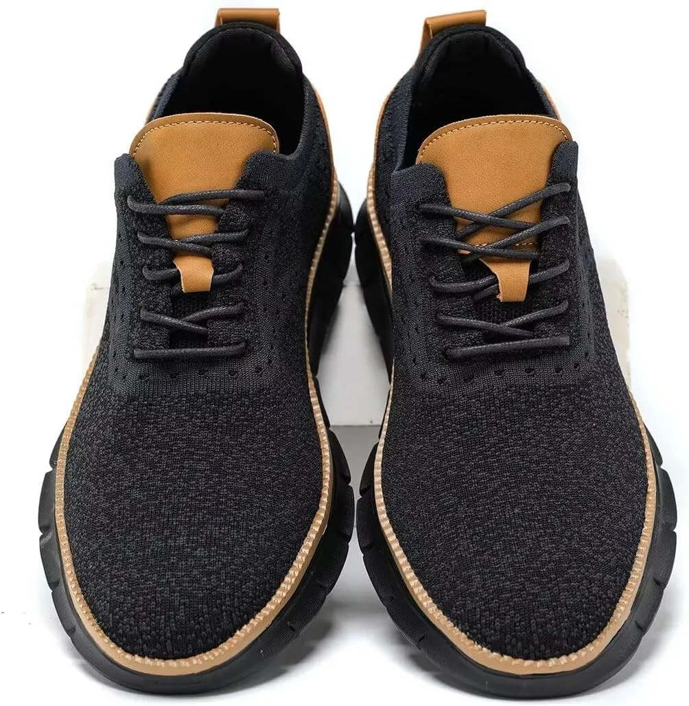 Mens Oxfords Lace-Up Lightweight Casual Walking Shoes Dress Shoes Fashion Sneakers Walking Shoes