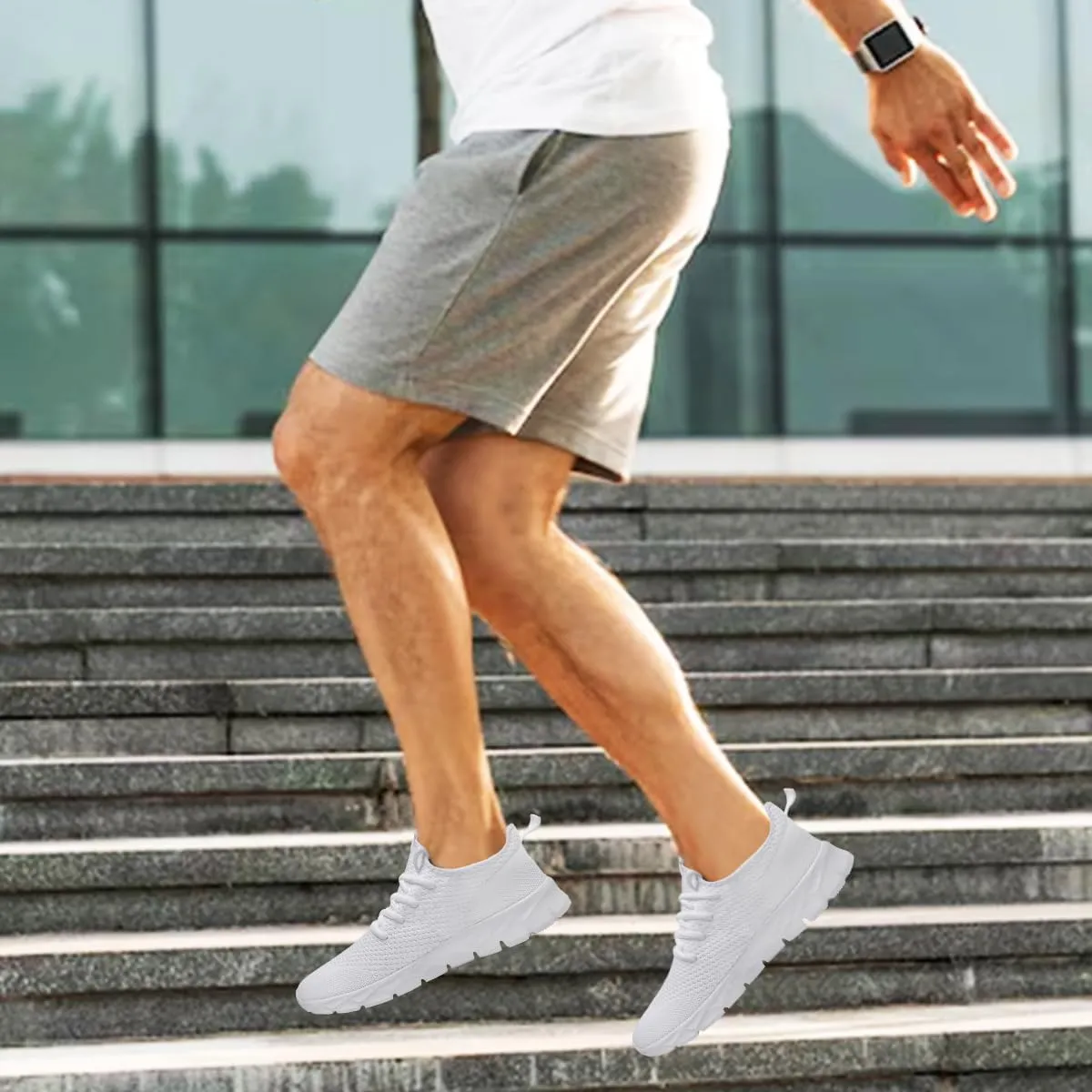 Men's Running Shoes Slip On Walking Comfortable Tennis Breathable Non Slip Athletic Gym Workout Cross Training Fashion Sneakers