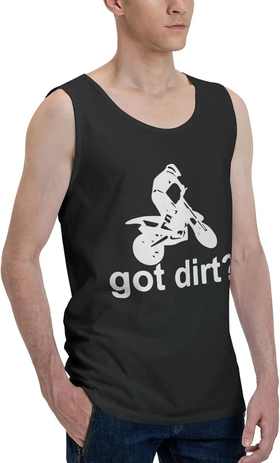 Men's Tank Top Sleeveless Tees Bike Motocross Racing Quick Dry Sport Shirts Muscle Workout Gym Beach T-Shirts