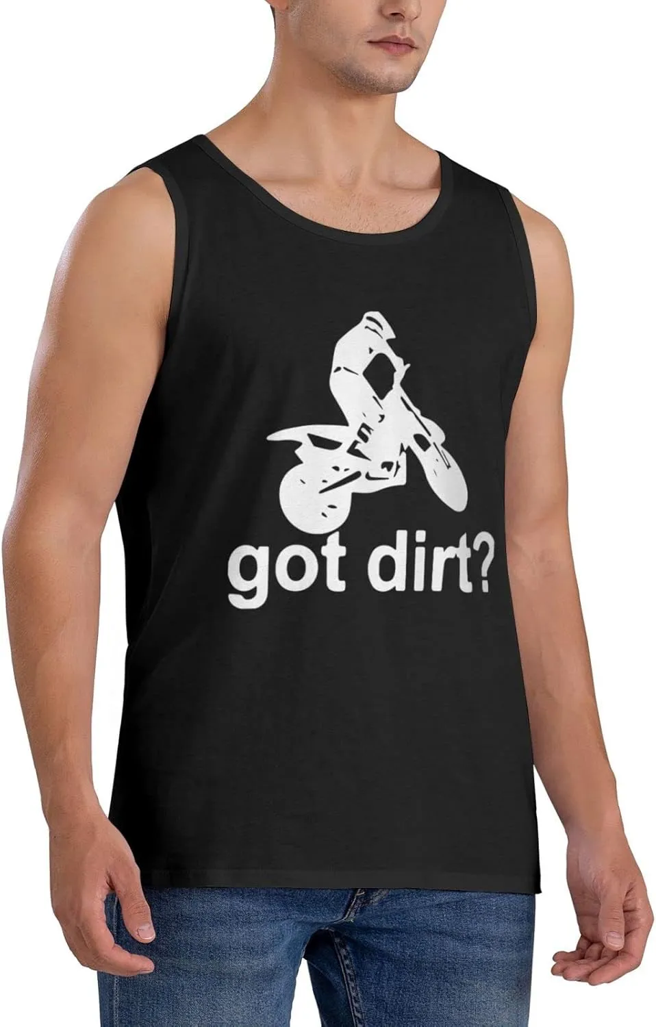 Men's Tank Top Sleeveless Tees Bike Motocross Racing Quick Dry Sport Shirts Muscle Workout Gym Beach T-Shirts
