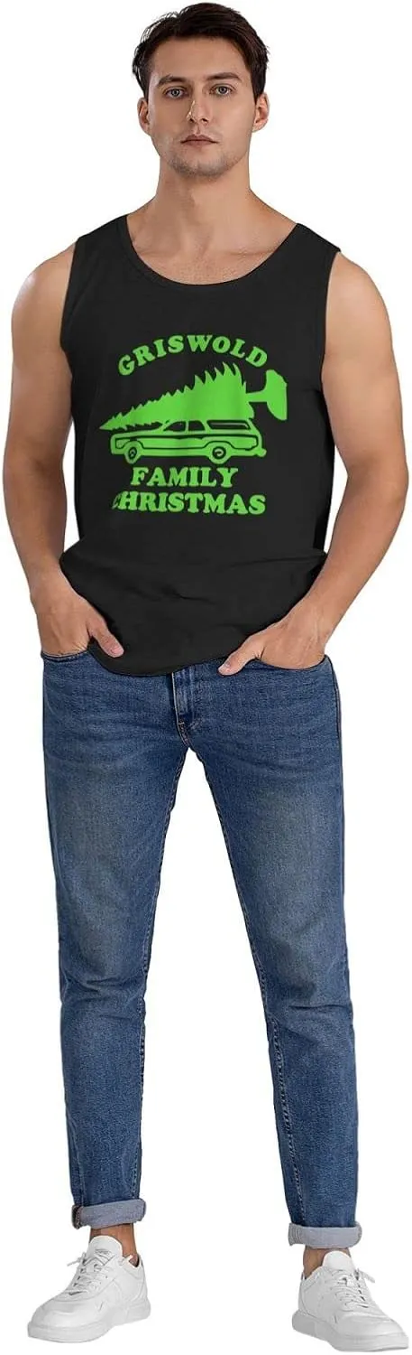Men's Tank Top Sleeveless Tees Family Christmas Quick Dry Sport Shirts Muscle Workout Gym Beach T-Shirts