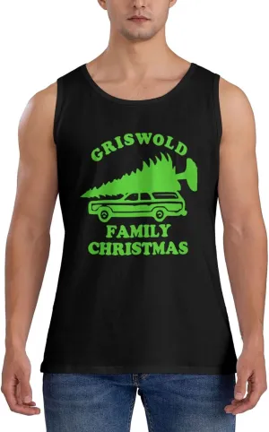 Men's Tank Top Sleeveless Tees Family Christmas Quick Dry Sport Shirts Muscle Workout Gym Beach T-Shirts
