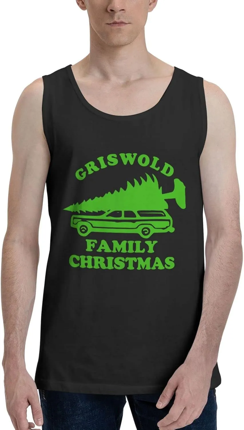 Men's Tank Top Sleeveless Tees Family Christmas Quick Dry Sport Shirts Muscle Workout Gym Beach T-Shirts