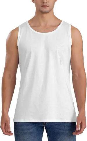 Men's Tank Top Sleeveless Tees Football Silhouetted Quick Dry Sport Shirts Muscle Workout Gym Beach T-Shirts