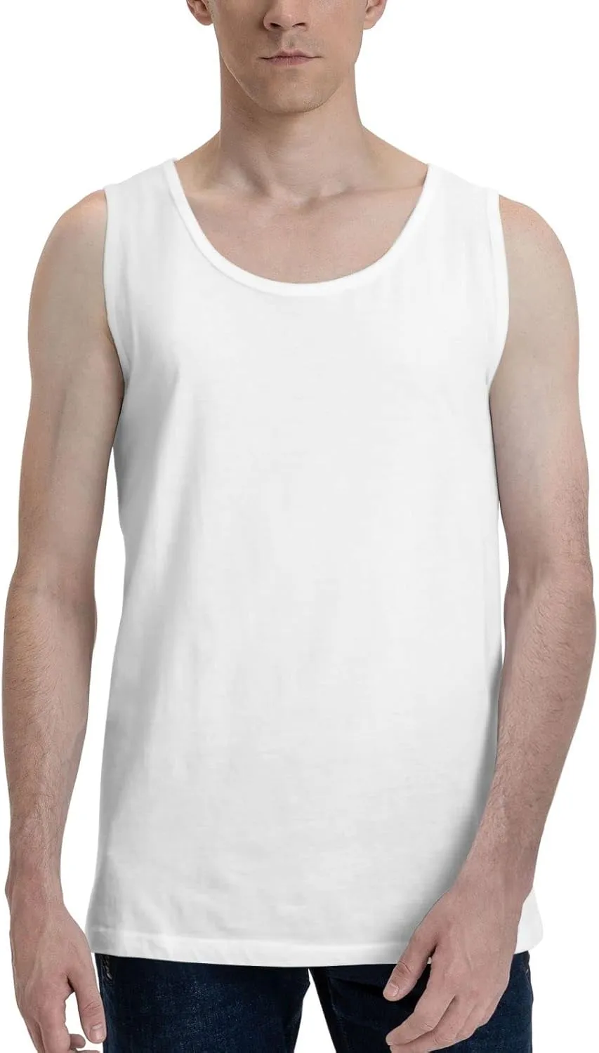 Men's Tank Top Sleeveless Tees Football Silhouetted Quick Dry Sport Shirts Muscle Workout Gym Beach T-Shirts