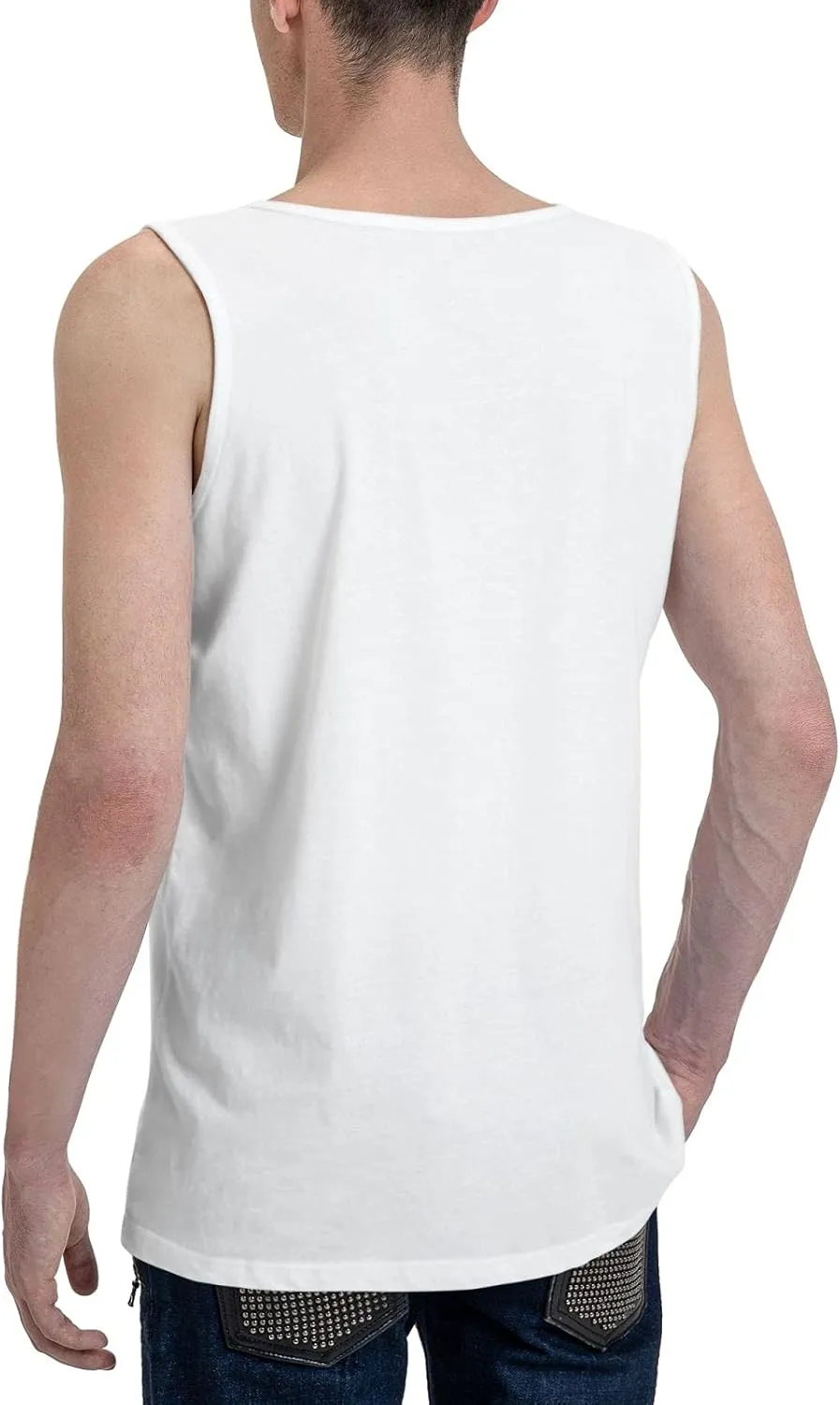 Men's Tank Top Sleeveless Tees Football Silhouetted Quick Dry Sport Shirts Muscle Workout Gym Beach T-Shirts