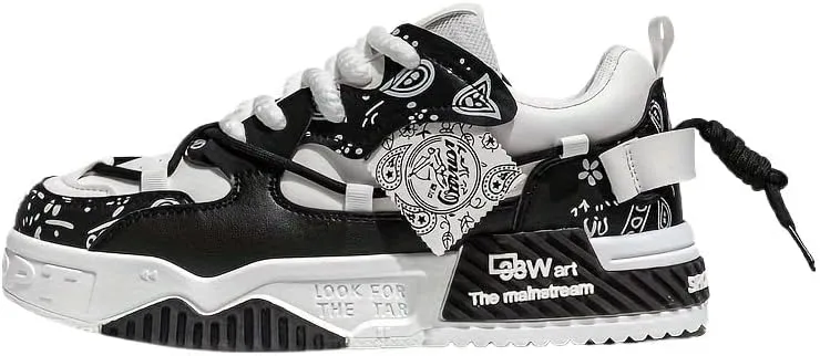 Men's Trendy Stylish Sneakers, Comfortable Wear- Superior Grip, Ventilated Comfort - Secure Lace-up Sneakers for Everyday Style, Street Style Footwear