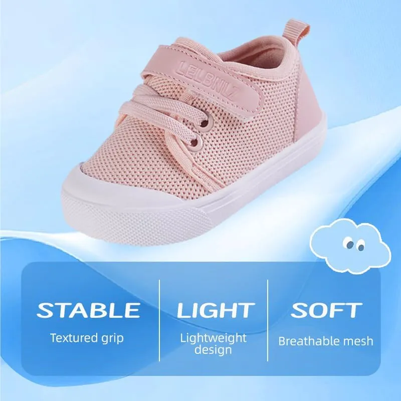 Mesh Toddler Shoes,Baby Sneakers Girls Boys, Baby Sock Shoe,Slip-On Baby Walking Shoes,Breathable Toddler Tennis Shoes,Baby Non-Slip Breathable Slippers with Soft Rubber Soles 6 9 12 18 24 Months